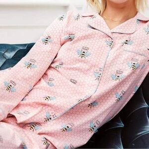 The Cats Pajamas Queen Bee Pima Knit Long-Sleeved Pajama